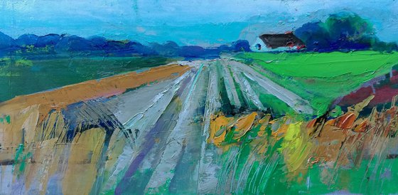 Rural landscape, 50x20cm