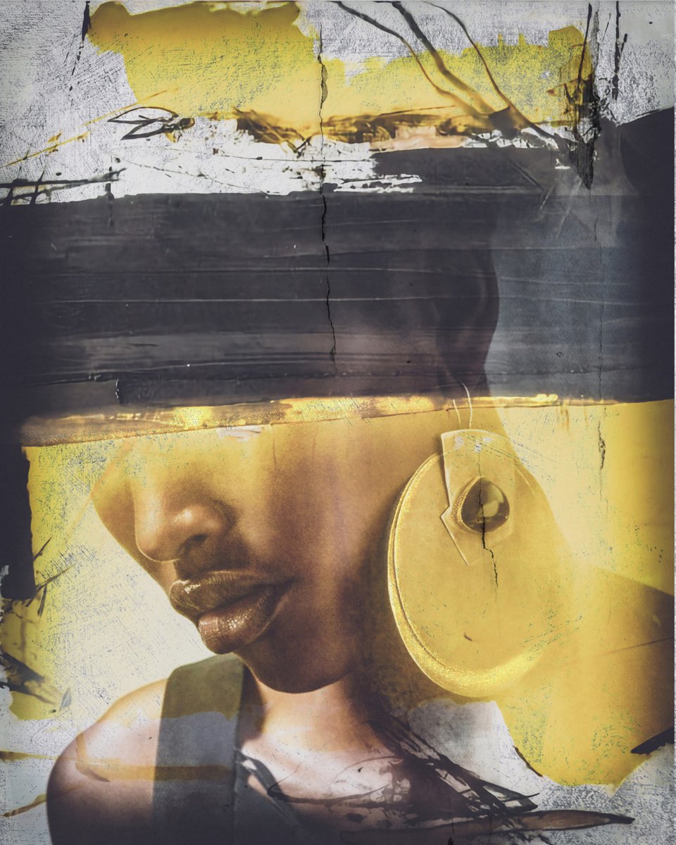 Art Color Face Vol. 56 - Yellow day 9. Art portrait on canvas by Elmira Namazova