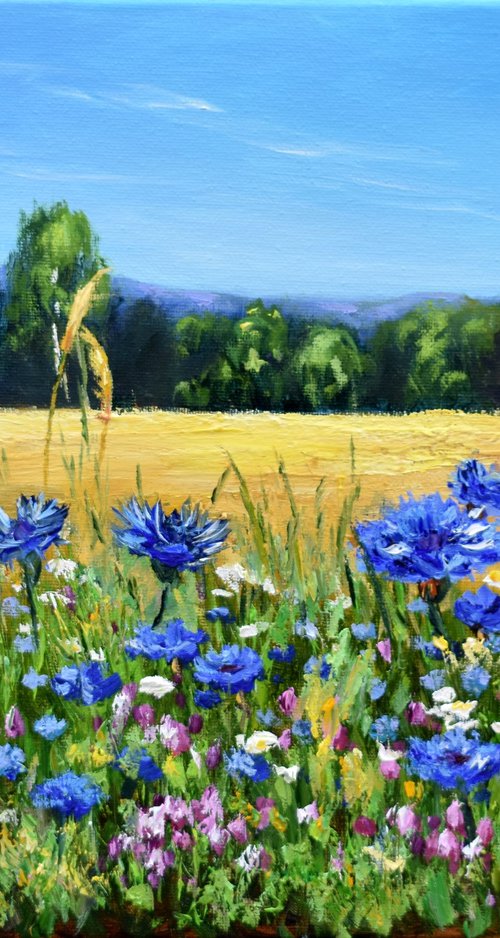Cornflowers by Yulia Nikonova