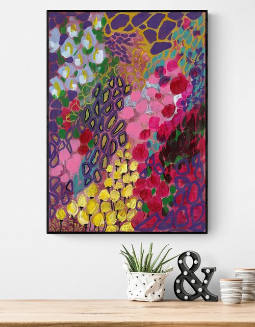 VERY PERI ABSTRACT - Large Abstract Giclée print on Canvas - Limited Edition of 25 Artwork by Sasha Robinson
