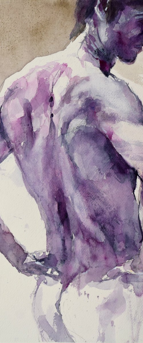 Male back -2 by Goran Žigolić Watercolors