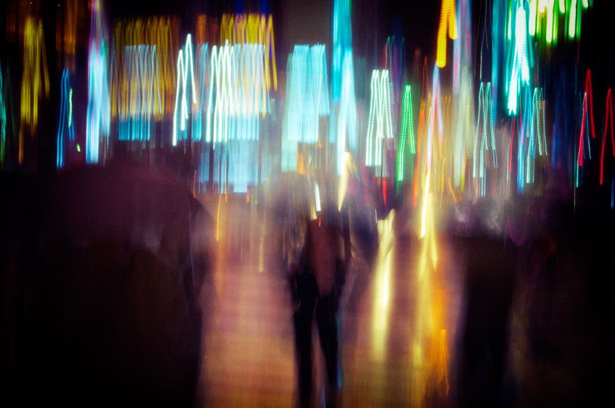 Abstract Photograph By Marc Ehrenbold, 40 X 30", Neon Dreams : Tokyo #6, Original Artwork