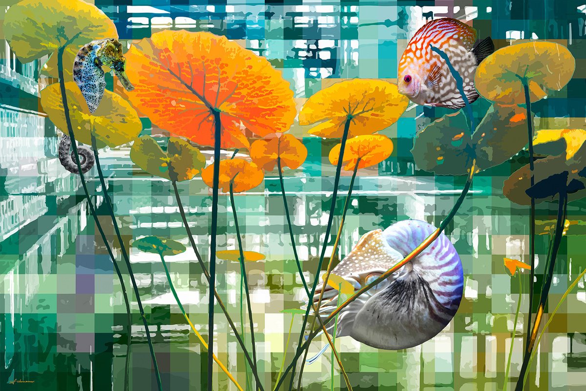 NAUTILUS | ORIGINAL DIGITAL PAINTING GICLi?E ON CANVAS, EDITION OF 7 PIECES by Uwe Fehrmann