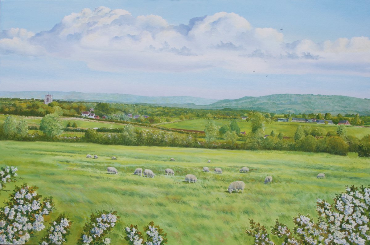 View to the Cotswolds from Castle Hill by John Horton