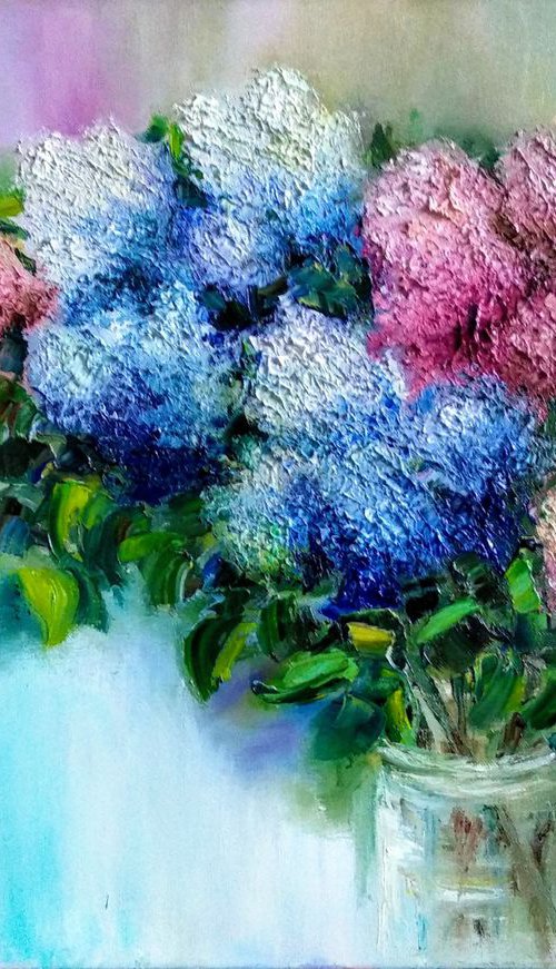 Impasto Lilac Bouquet by Anastasia Art Line