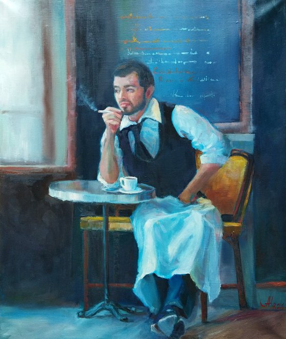Waiter's Quiet Moment