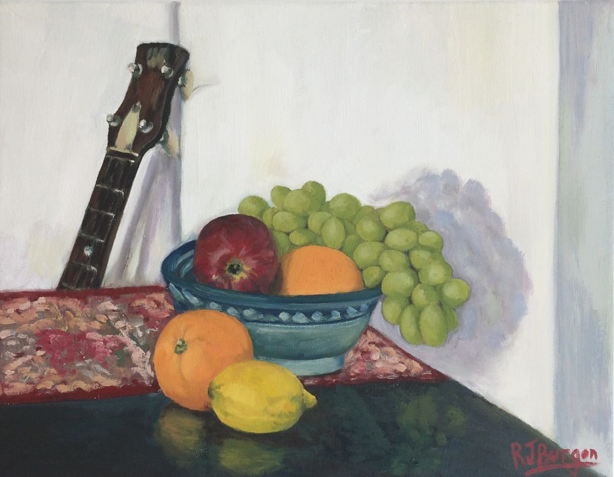 ’Fruitbowl and Banjo’ by R J Burgon