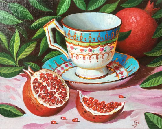 Cup and pomegranate