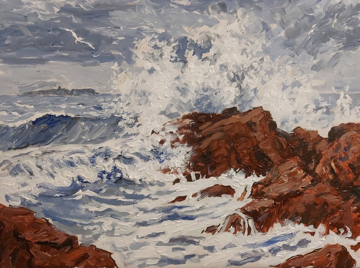 Acrylic Painting , Seascape #108 By Colin Ross Jack, 16 X 12, Artwork For Sale On Artfinder