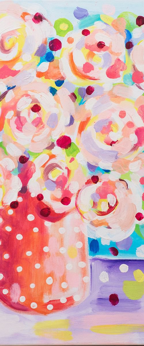 Peachy Roses by Rebekah Thomas