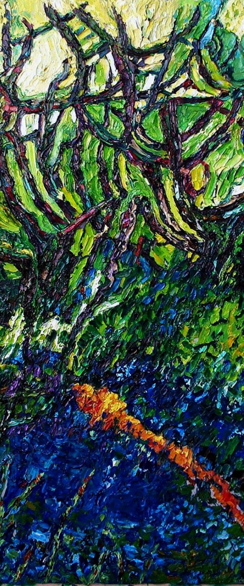 Going down in the wood - Blue woodscape #2 by Richard Meyer