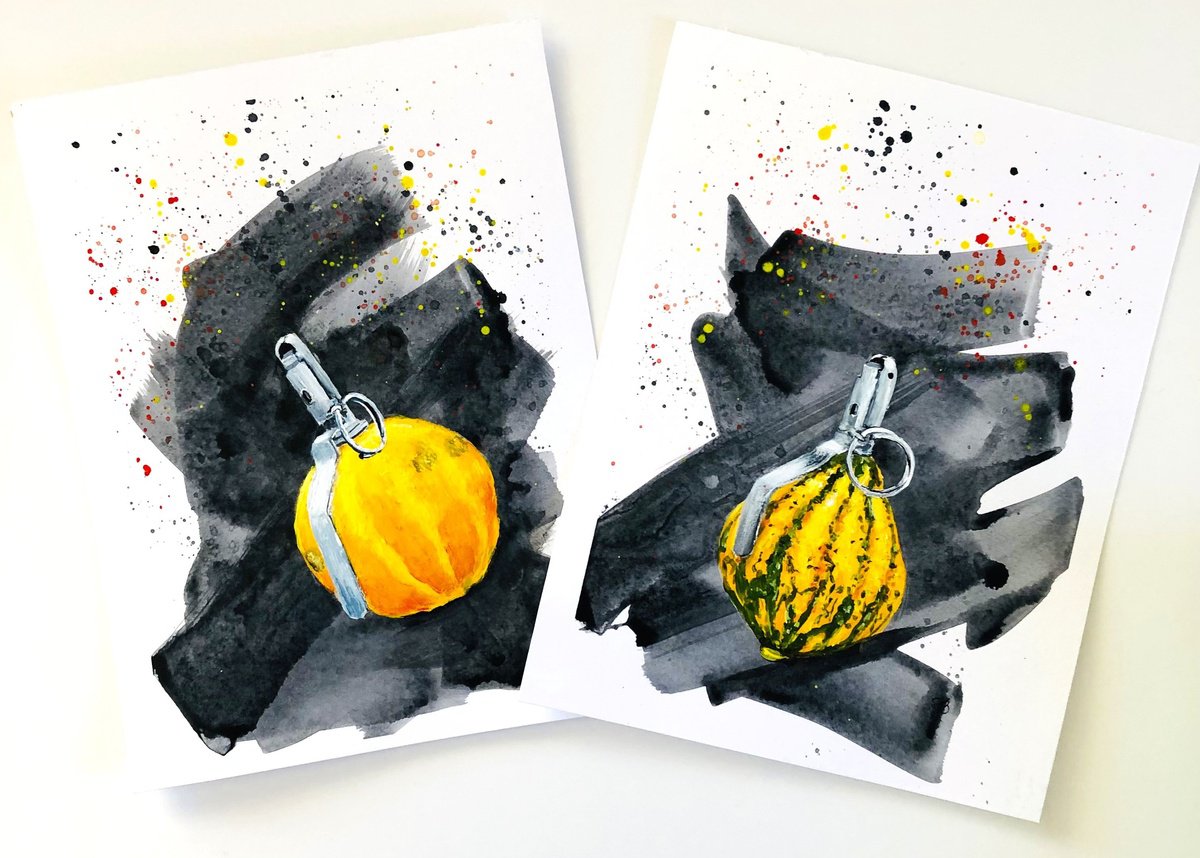 Botanical Drawing By Lena Smirnova, 14 X 10", Big Bang Halloween, Original Artwork