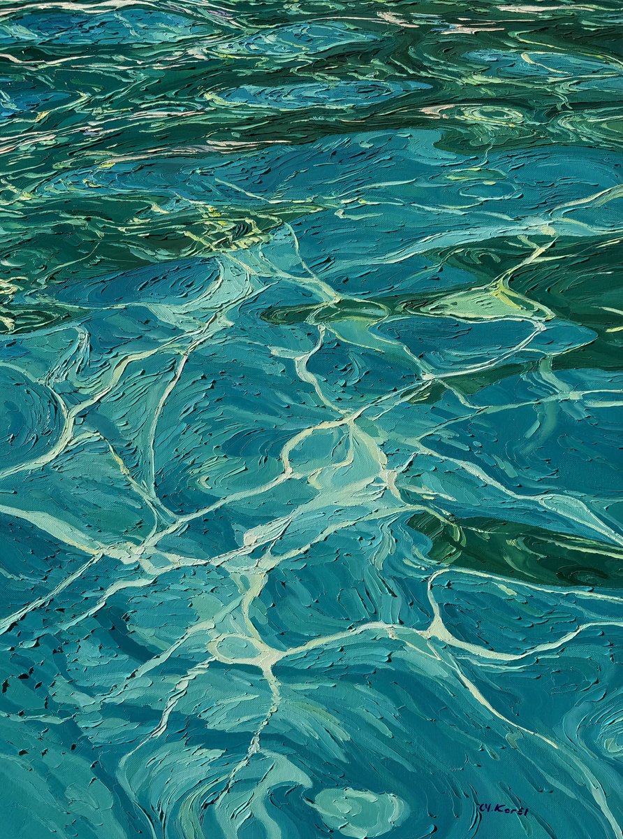 Abstract Oil Painting By Ulyana Korol, 24 X 32", Fragile Imprints, Original Artwork