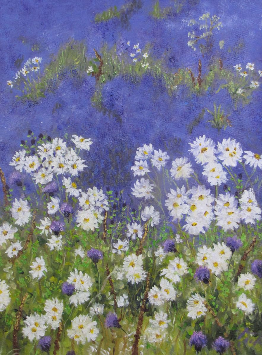 Daises and Lavender by Christine Gaut