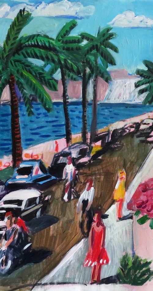 Cannes -Baie des Anges 1950s by Stephen Abela