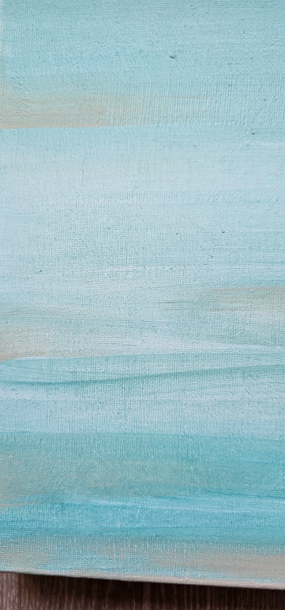 Soft seaside abstract tide vibe in aqua blue