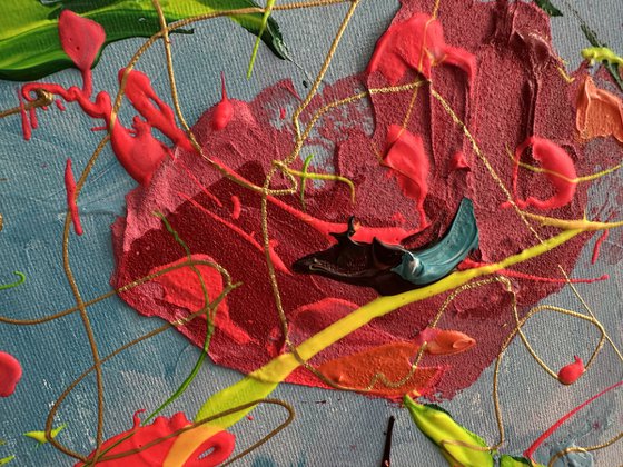Abstract Red flowers