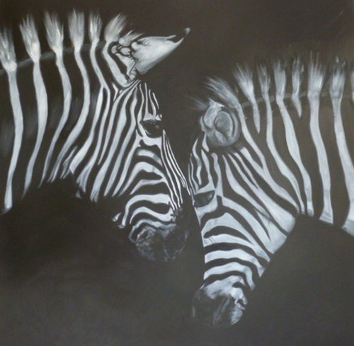 'Two Zebras' by Nicola Colbran