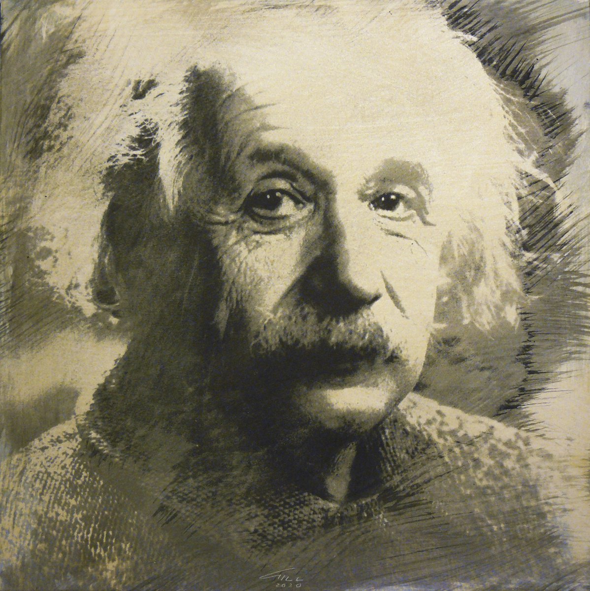 Albert Einstein - Ceramic - by GILL Gilberto Borghesi