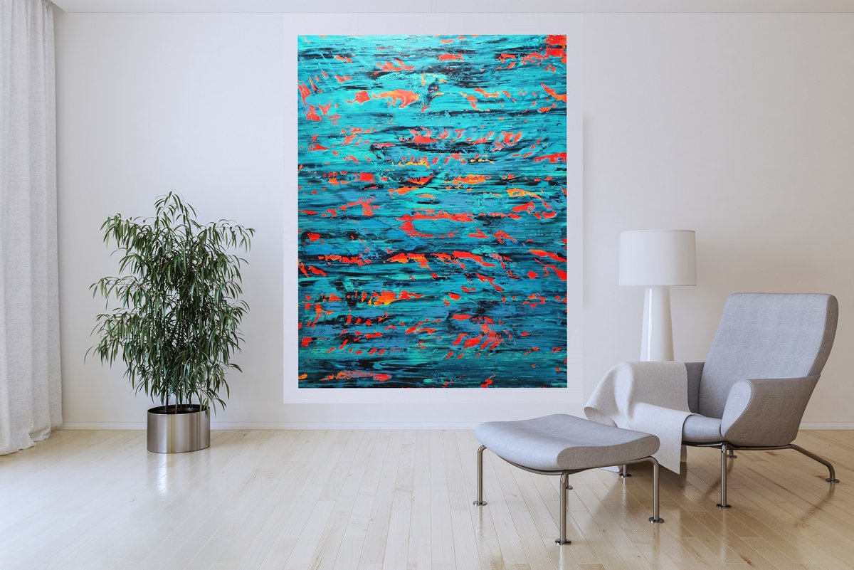 Wash away the pain- XXL abstract painting by Ivana Olbricht