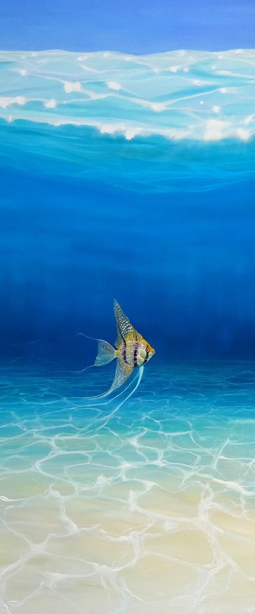 Angel Escapes to the Sea by Gill Bustamante