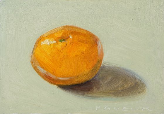 tangerine on green