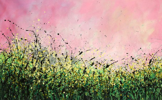 Silence In The Air #2 - Extra large original floral painting