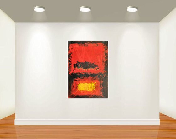Abstract Experience 4  - abstract acrylic painting on paper wall art modern art FREE SHIPPING