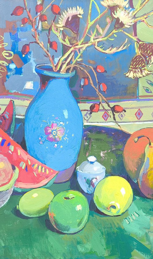 Still Life with Rosehips by Hayk Makyan