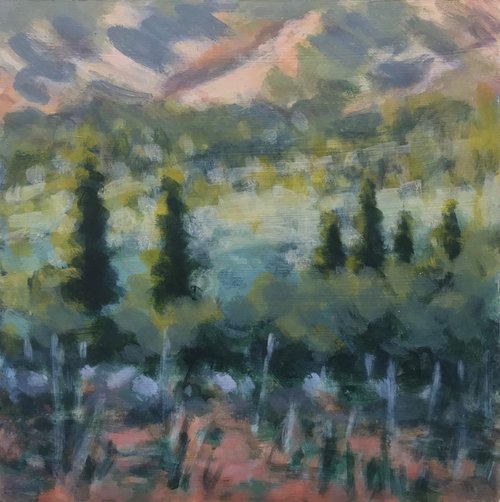Early morning light on the mountains of Crete No2 by Hugo Lines