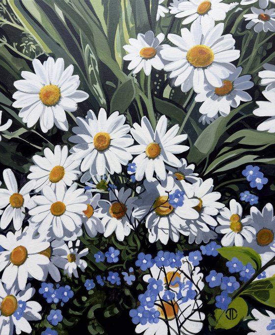 Daisies And Forget Me Nots
