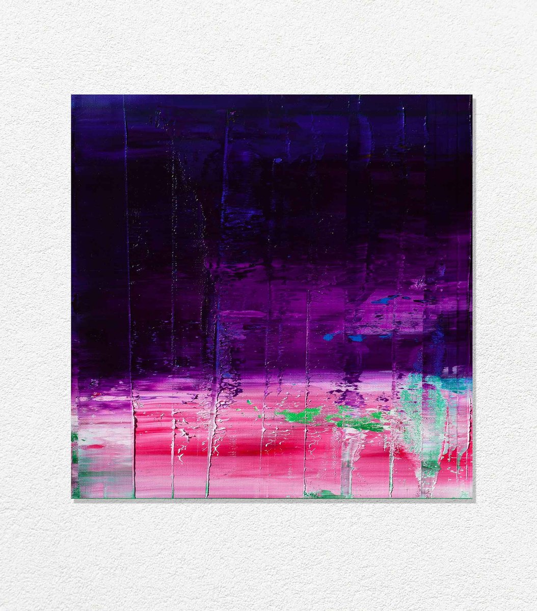 Organic Abstract Oil Painting By Vadim Shamanov, 13 X 13", Dynamic Art Sketch I, Original Artwork