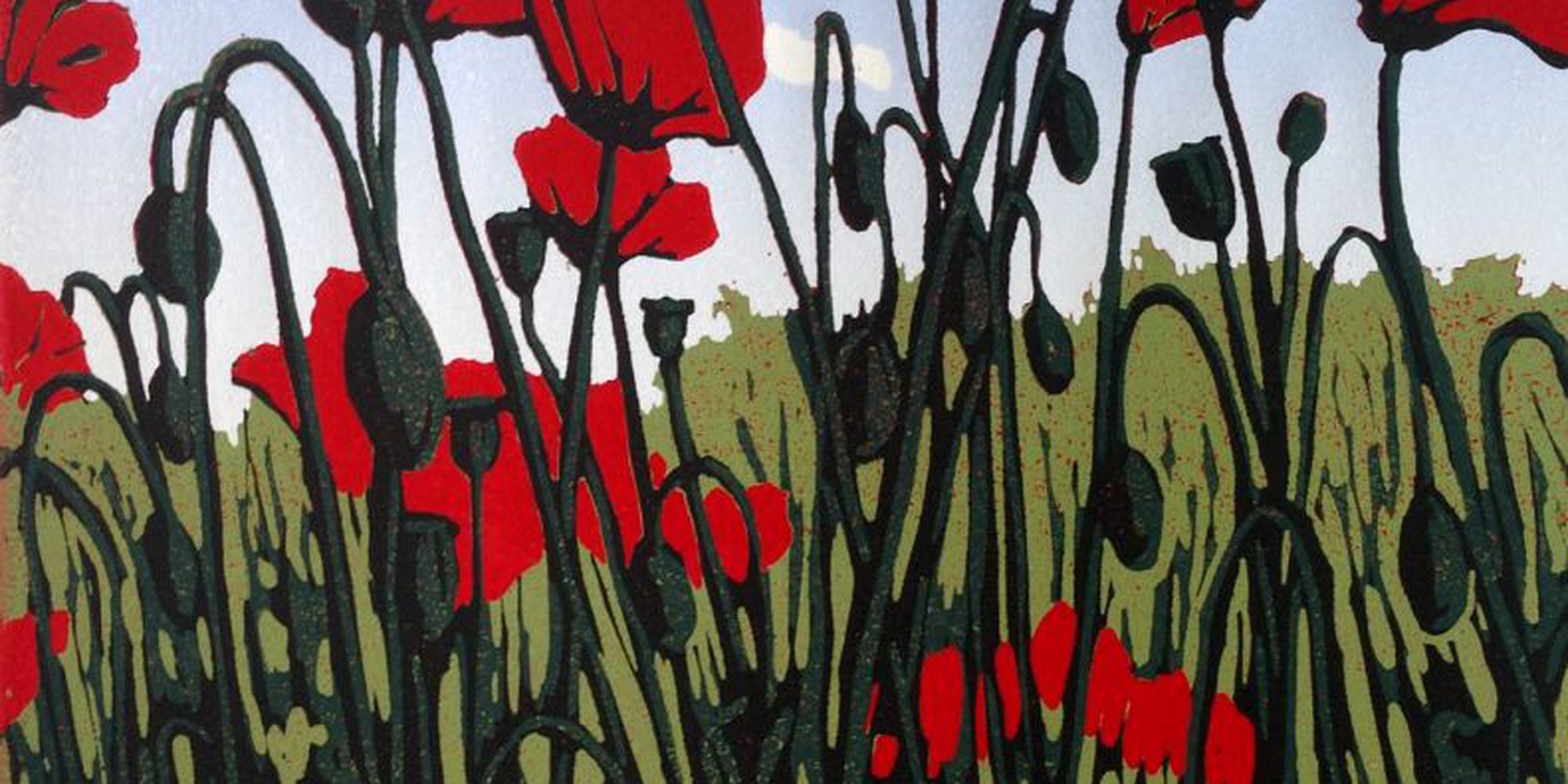 Art of the Day: "Roadside Poppies, 2015" by Alexandra Buckle