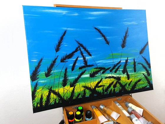 Sunrise in the grass