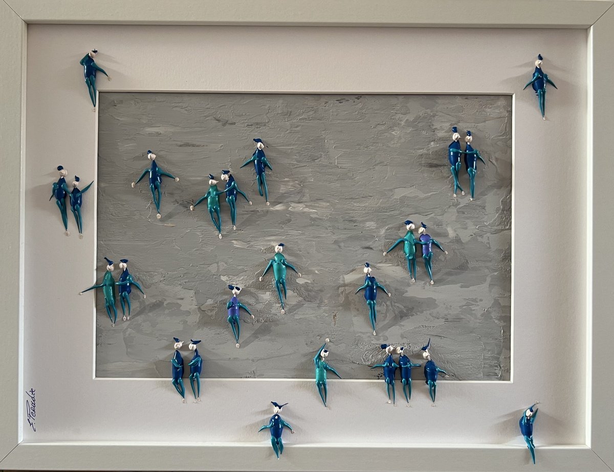 Abstract Portrait Acrylic Painting By Eka Peradze, 17 X 13, Freedom People Eka Peradze, Original Artwork