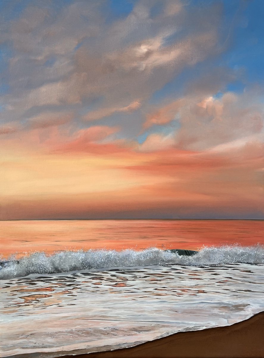 Photorealistic Landscape Oil Painting By Victoria Obolensky, 12 X 16", Ethereal, Original Artwork