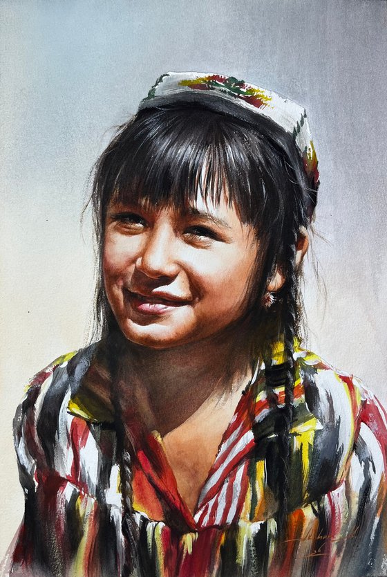 Sunlit Joy: A Portrait of Traditional Charm
