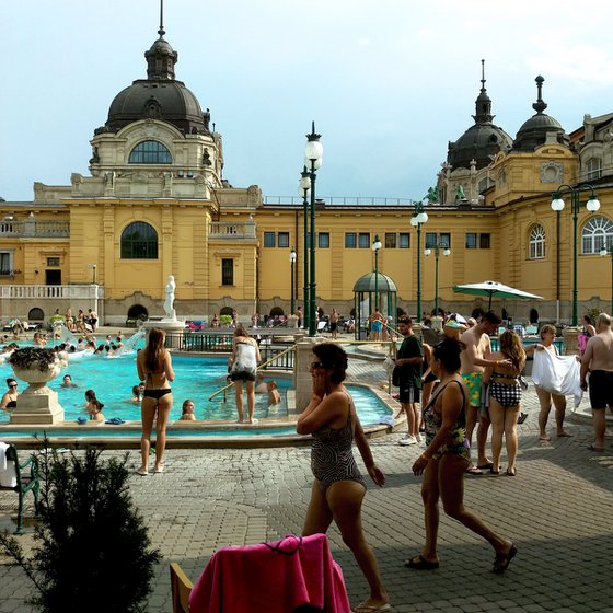 Budapest Bath House - Budapest Colour Travel Photography Print, 12x12 Inches, C-Type, Unframed