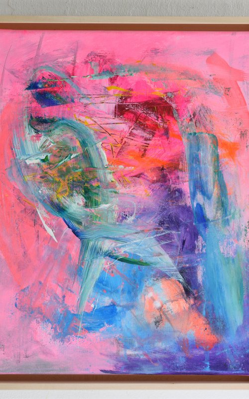 Dynamics - Pink Artwork / Small /Framed by Sebastian Merk