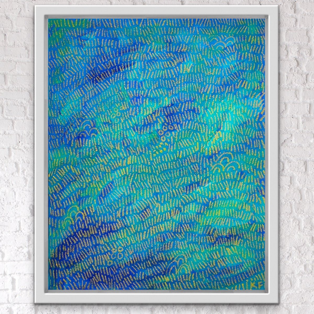 Abstract Landscape Painting By Ketki Fadnis, 16 X 20", Blue Water, Original Artwork