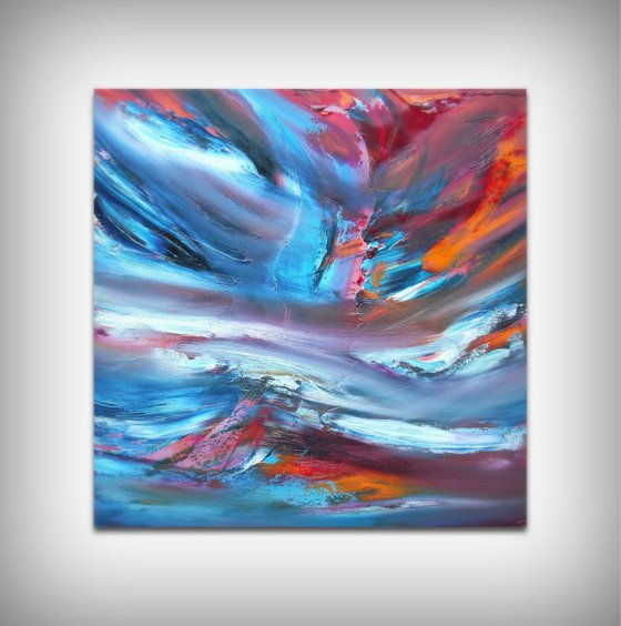 Kaos - 50x50 cm, Original abstract painting, oil on canvas