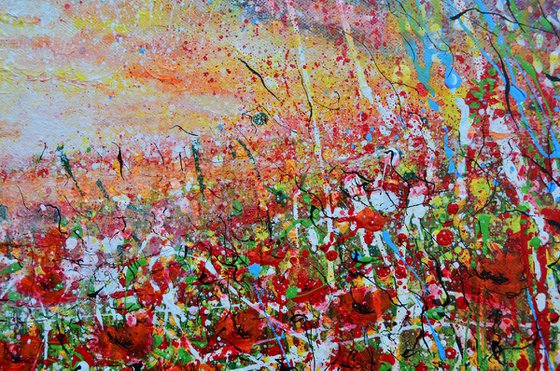 Fantasy with Field of Poppies