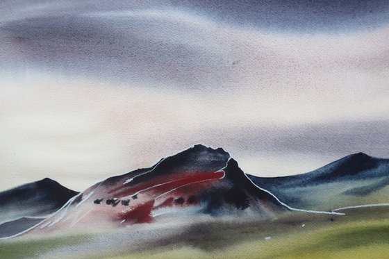 Iceland mountains.