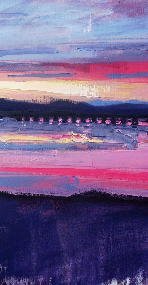 Sunset and Viaduct by Ben McLeod