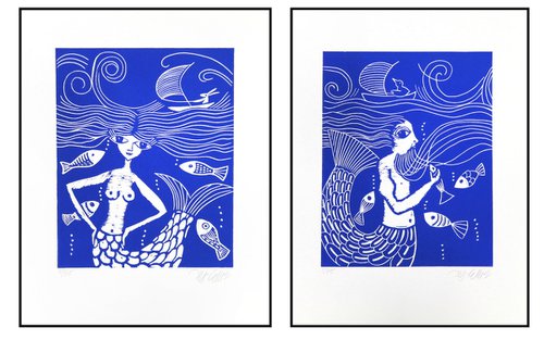 Mermaid and Merman by Mariann Johansen-Ellis