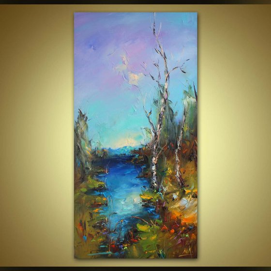 Spring forest,  Oil Painting Canvas