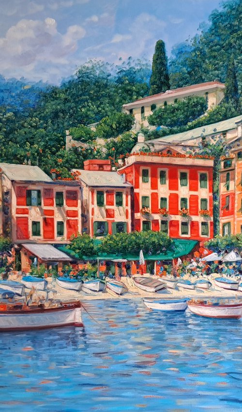 View of Portofino by Claudio Ciardi