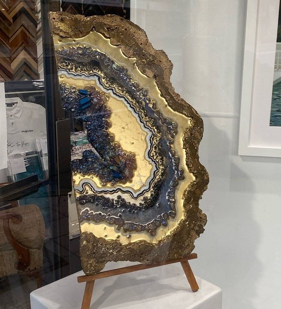 Gold Titanium Aura Crystal Artwork