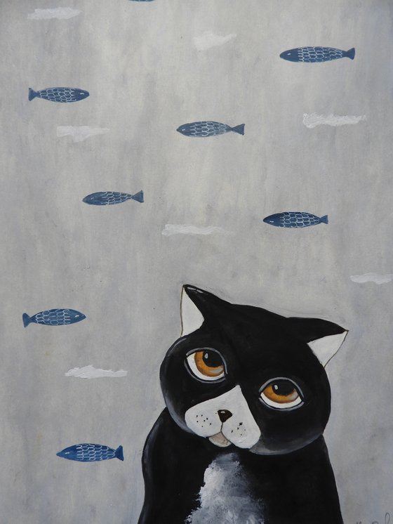 The cat and the fish