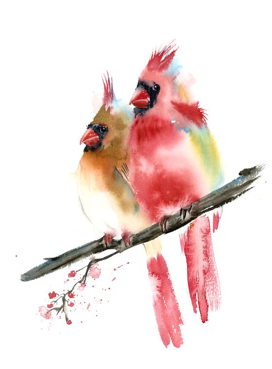 Pair of Cardinals on a branch